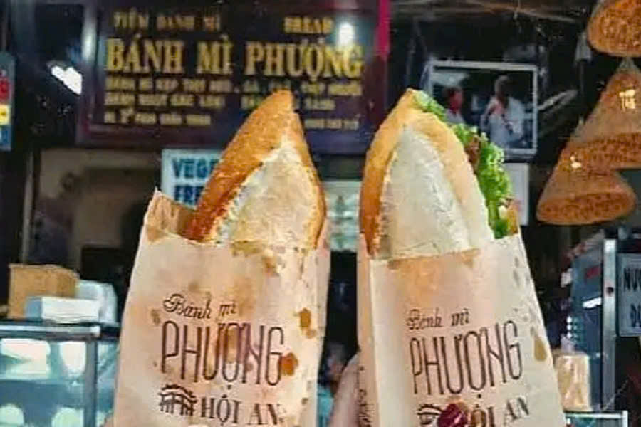 Banh Mi Phuong Hoi An, a famous Vietnamese sandwich in Hoi An Ancient Town.