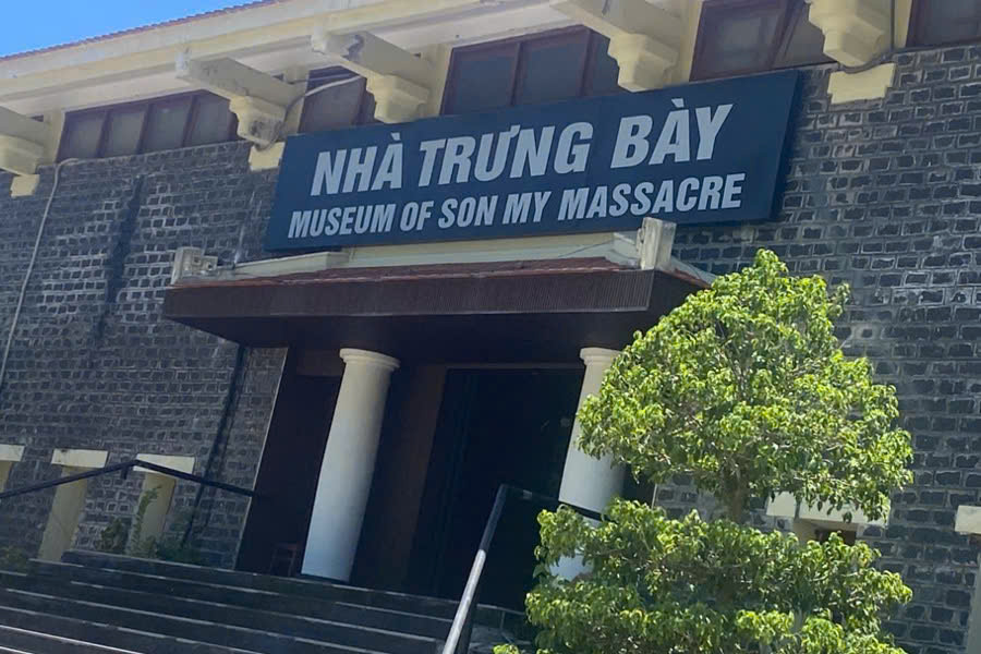 Exterior of the Son My Memorial Museum at the My Lai Massacre Memorial Site in Quang Ngai, Vietnam