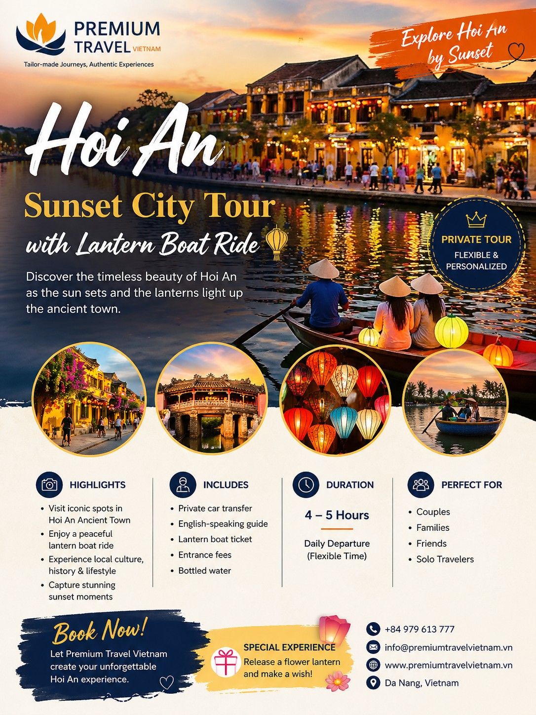 Hoian sunset city tour