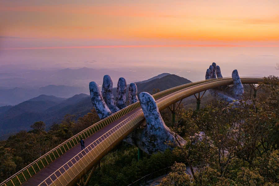 Golden Bridge at Ba Na Hills near Da Nang